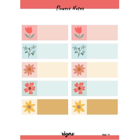 Flowers Notes -  Sticker, Kod:11